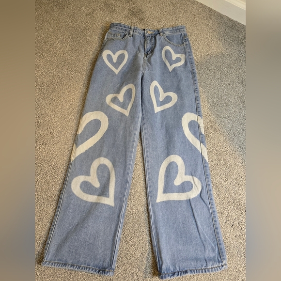 Cider Heart Jeans Size Medium Girlhoodcore Gorpcore Coastal Cottagecore - Picture 3 of 7